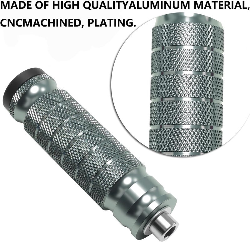 JXPANG Universal 8mm Foot Pegs CNC Aluminum Install Bolts Motorcycle Rearsets Footrest Footpegs Compatible With YAMAHA Honda Suzuki Kawasaki Ducati Aprilia (Titanium) - Image 3